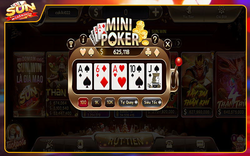 Luật chơi cơ bản của poker Tài xỉu Sunwin